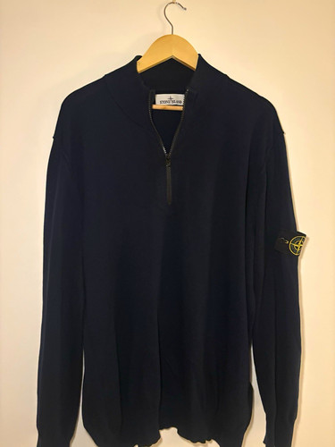 Stone island navy quarter zip - navy,