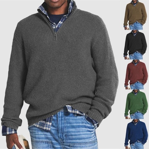 Mens ribbed jumper - ribbed, sweater