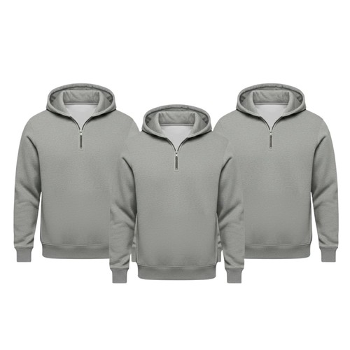 Mens hoodie quarter zip - hoodie,