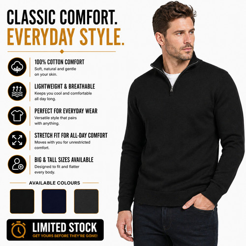 Mens jacamo quarter zip - mens,