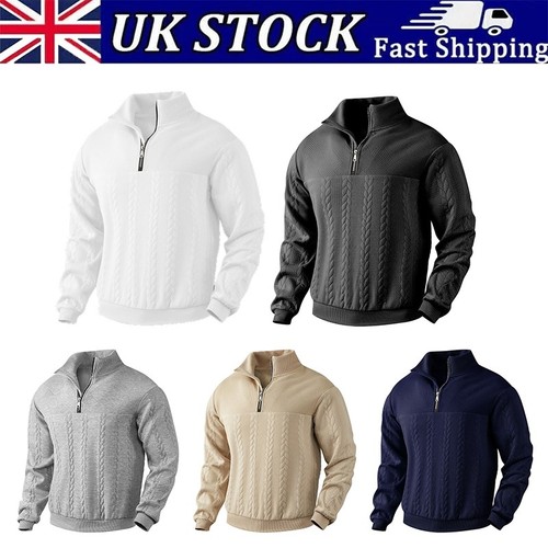 Mens long sleeved quarter zip - mens, long-sleeved