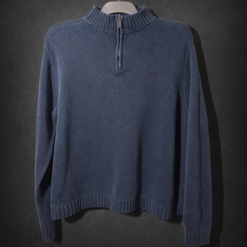 Chaps sweater navy quarter - chaps,