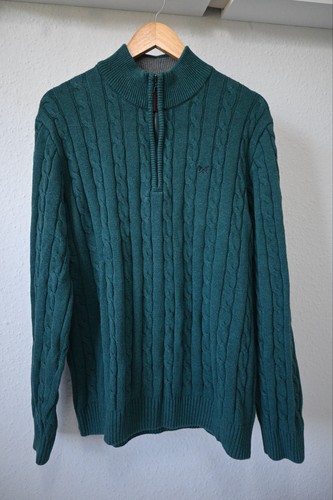 Crew clothing teal green cable - green,