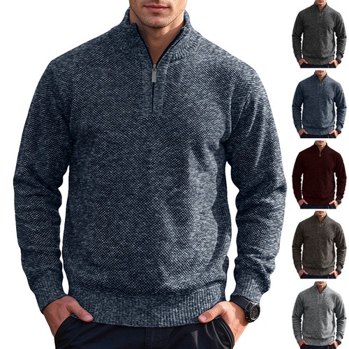 Men quarter zip knit jumper - men's,