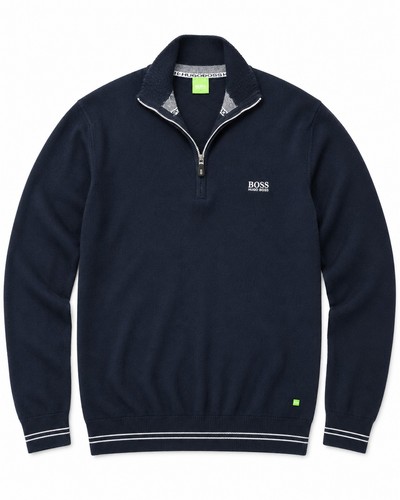 Hugo boss navy quarter zip - navy,